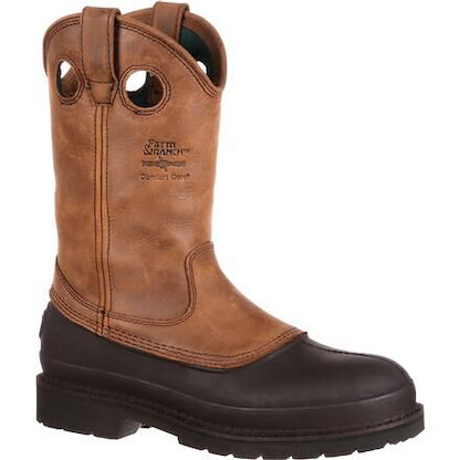 GEORGIA BOOT Men's 12" Muddog Soft Toe Wellington Work Boot Mississippi Brown - G5514