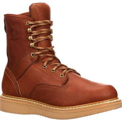 GEORGIA BOOT Men's 8" Wedge Soft Toe Work Boot Brown - G8152