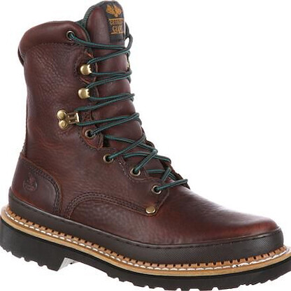 GEORGIA BOOT Men's 8" Georgia Giant Soft Toe Work Boot Soggy Brown - G8274