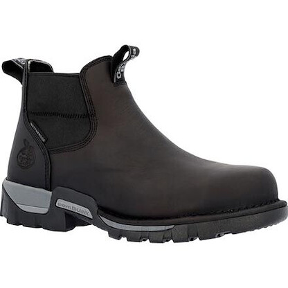 GEORGIA BOOT Men's 5" Eagle One Steel Toe Waterproof Chelsea Work Boot Black - GB00563