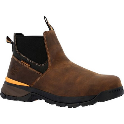 GEORGIA BOOT Men's 5" TBD (Tough Beyond Dispute) Soft Toe Waterproof Chelsea Work Boot Brown - GB00599