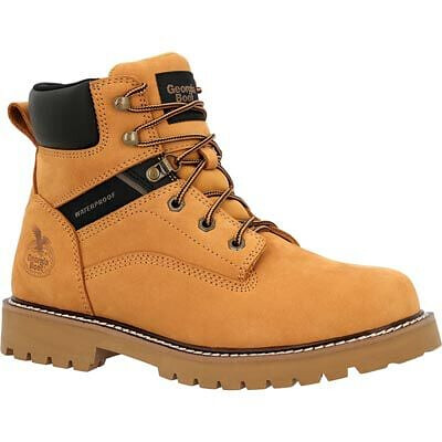 GEORGIA BOOT Men's 6" Core 37 Steel Toe Waterproof Work Boot Wheat - GB00673