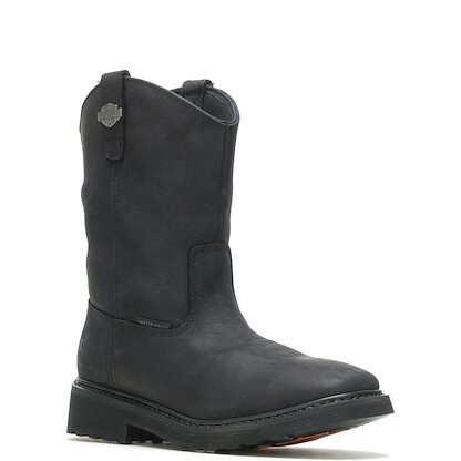 HARLEY-DAVIDSON WORK Men's Altman Western Classic Composite Toe Waterproof Work Boot Black - D93563