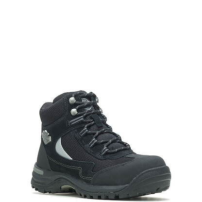 HARLEY-DAVIDSON WORK Women's 4" Waites Composite Toe High Top Athletic Work Boot Black - D84112