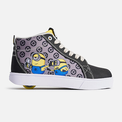 Heelys Kids Racer 20 Mid MInions Shoes Black/Yellow/Forest Grey - HE02045001