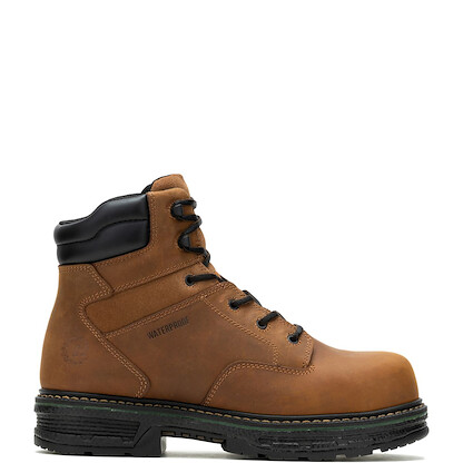 HYTEST Men's 6" Footrests® Atlas Nano Composite Toe Waterproof Work Boot Brown - K23471