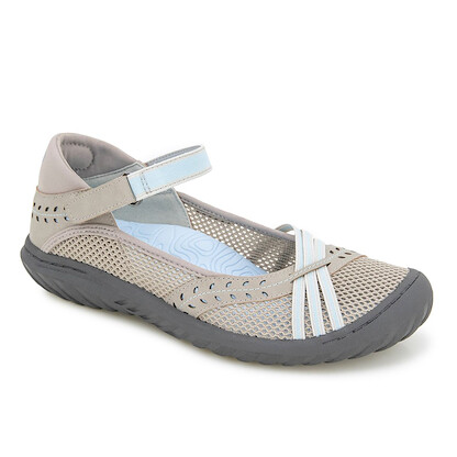 JBU Women's Maya Water Ready Mary Jane Light Grey/Stone Blue - B4MAY19