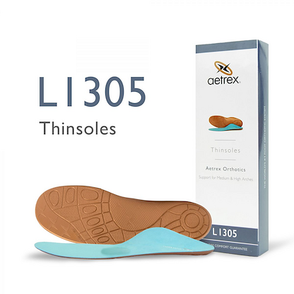 Aetrex Unisex Thinsoles Orthotics with Metatarsal Pad - L1305