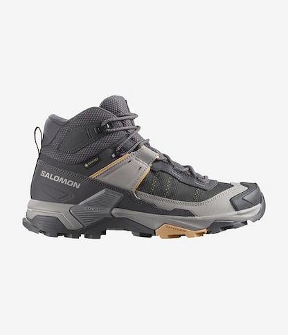 Salomon Women's X Ultra 5 Mid GORE-TEX Hiking Shoe Nine Iron/Gull/Soft Clay - L47754500