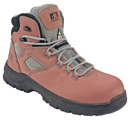 Moxie Trades Women's 6" Lacy Composite Toe PR Waterproof Hiker Work Boot Pink Nubuck - MT26058
