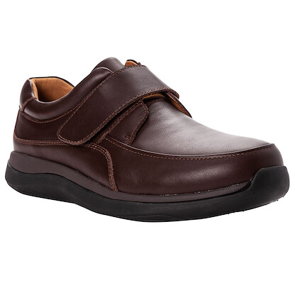 Propet Men's Parker Adjustable Strap Shoe Brown Leather - MCA062LBR