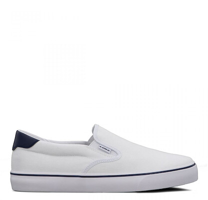 Lugz Men’s Clipper Slip-On Sneaker White/Peacoat Blue - MCLIPRC-1342