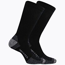 Merrell Unisex Performance Safety Toe Crew Socks Black (2 pairs) - MEA33638C2B2001-BLACK