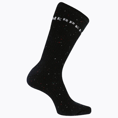 Merrell Unisex Speckled Wool Blend Casual Crew Socks Black (1 pair) - MEA33700C1B4001-BLACK