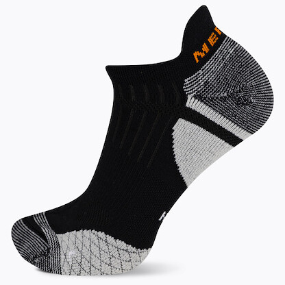 Merrell Unisex Trail Running Cushioned Low Cut Tab Socks Black (1 pair) - MEA33728T1B4001-BLACK
