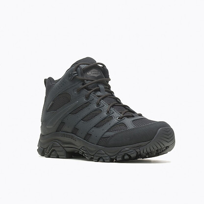 MERRELL WORK Men's Moab 3 Mid Tactical Waterproof Boot Black - J003911