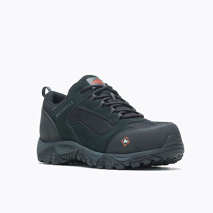 MERRELL WORK Men's Moab Onset Composite Toe Waterproof Work Shoe Black - J099503