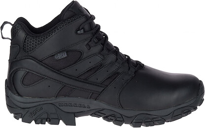 MERRELL WORK Men's Moab 2 Mid Response Waterproof Tactical Boot Black - J45337