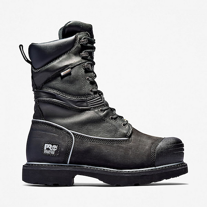 Timberland PRO Men's 10" Gravel Pit Steel Toe Internal Metatarsal Guard Waterproof Work Boot Black - TB153531001