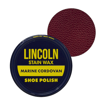 Lincoln Stain Wax Shoe Polish Marine Cordovan (2.125 fl oz) -  LINCOLN-CORDA-P