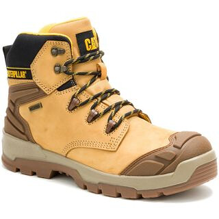 CATERPILLAR Men's 6" Striver XL Waterproof SR Steel Toe Work Boot Honey - P91817