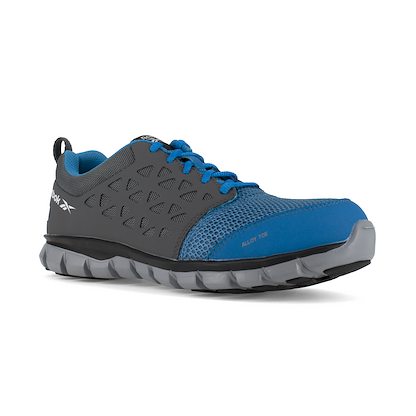 Reebok Work Women's Sublite Cushion Alloy Toe ESD Athletic Work Shoe Blue/Grey - RB044