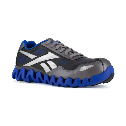 Reebok Work Men's Zig Pulse Composite Toe Work Athletic Work Shoe Grey/Blue - RB3018