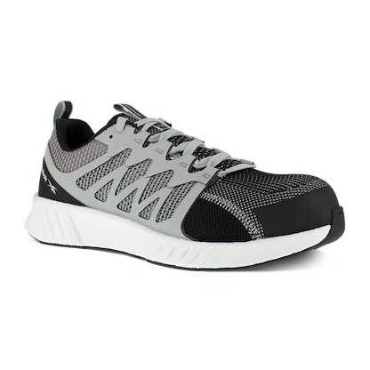 Reebok Work Men's Fusion Flexweave Composite Toe EH Athletic Work Shoe Grey/White - RB4312