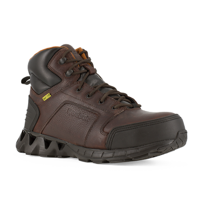 Reebok Work Men's 6" Zigkick Carbon Toe Internal Metatarsal Guard Athletic Work Boot Brown - RB7605