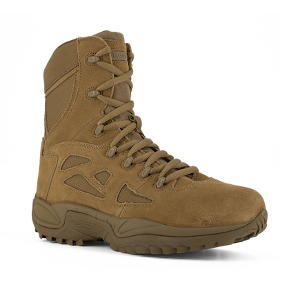 Reebok Work Men's 8" Rapid Response Soft Toe Stealth Boot with Side Zipper Coyote - RB8977