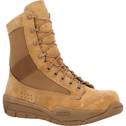 ROCKY WORK Men's 8" C4T Composite Toe Tactical Military Boot Coyote Brown - RKC140