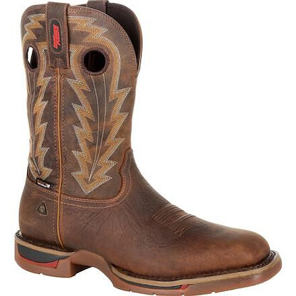 Rocky Men's 11" Long Range Waterproof Western Boot Distressed Brown - RKW0278