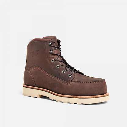 Red Wing Men's 6" Traction Tred Lite Non-Metallic Composite Toe Waterproof Work Boot Brown - 2449