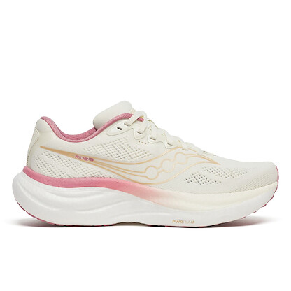 Saucony Women's Ride 19 Wide Vanilla/Mauve Running Shoes - S11056-142
