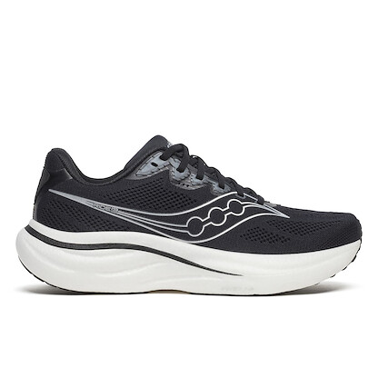 Saucony Men's Ride 19 Running Shoes Black/Silver - S21055-100