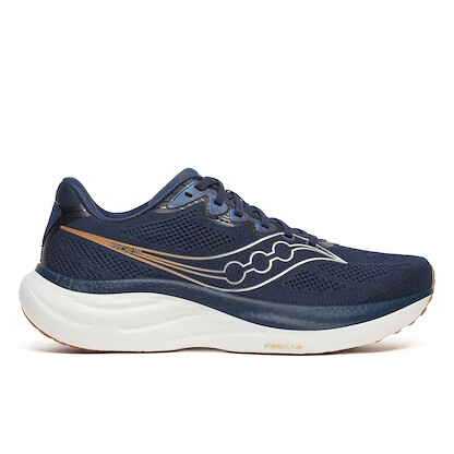 Saucony Men's Ride 19 Wide Navy/Gum Running Shoes - S21056-105