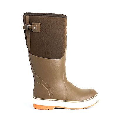 Dryshod Men's Seamonster NEOMAX  Gusset Rubber Boot Brown/Cream/Orange - SNMG-MH-BR