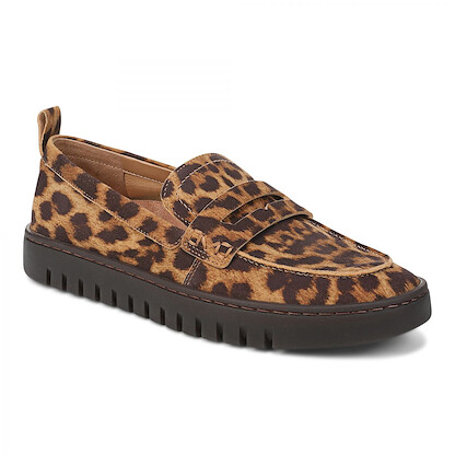 Vionic Women's Uptown Loafer Tan Leopard Suede - I6609LL206