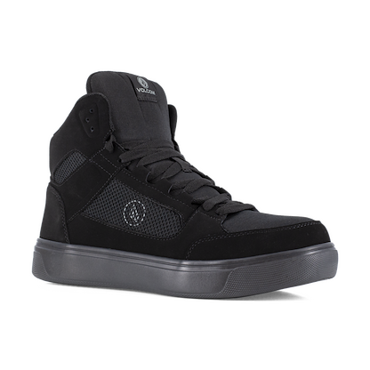 VOLCOM WORKWEAR Women's Evolve Skate Inspired Composite Toe EH High Top Work Shoe Triple Black - VM30244F