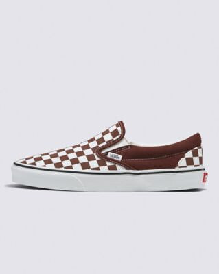 VANS Unisex Classic Slip-On Checkerboard Shoe Bitter Chocolate - VN000BVZ7YO