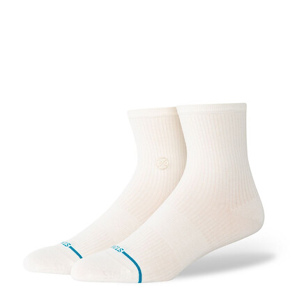Stance Women's Fine Rib Quarter Socks Ivory - W316B26FIN-IVO