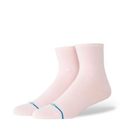 Stance Women's Fine Rib Quarter Socks Pink - W316B26FIN-PNK