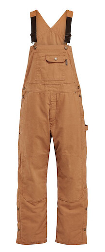 WOLVERINE Men's Sawmill Insulated Duck Bib Overall Whiskey - W1204980-253