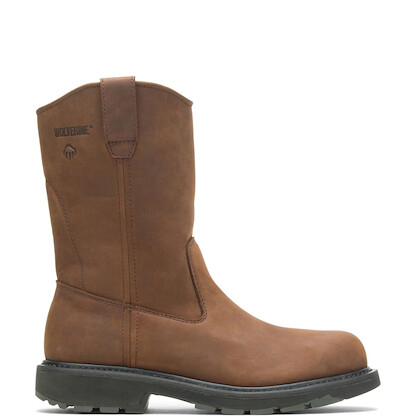 WOLVERINE Men's 10" DD Wellington Soft Toe Work Boot Brown - W04727