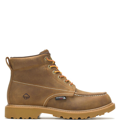 WOLVERINE Men's 6" Floorhand Moc Toe Soft Toe Work Boot Tan - W080139