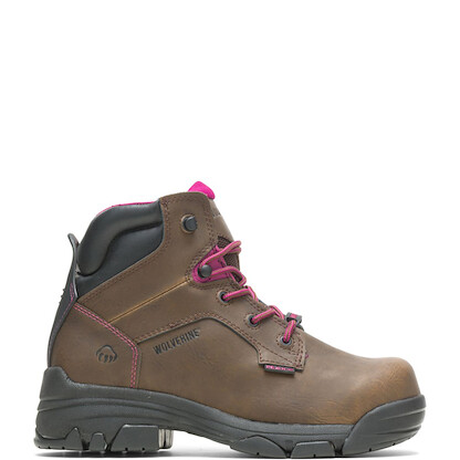 WOLVERINE Women's Merlin 6" Waterproof Composite Toe Work Boot Brown - W10383