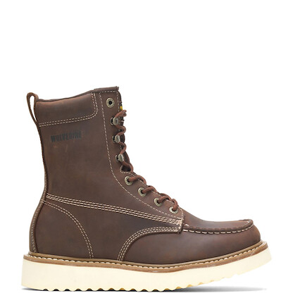 WOLVERINE Men's Loader 8" Soft Toe Wedge Work Boot Brown - W10743