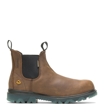 WOLVERINE Men's I-90 EPX® Waterproof Soft Toe Romeo Pull On Work  Boot Brown - W10790