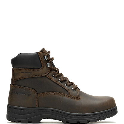 WOLVERINE Men's 6" Carlsbad Soft Toe Waterproof Work Boot Brown - W230063