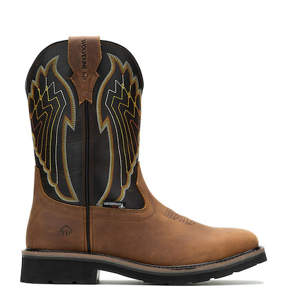 WOLVERINE Men's 10" Rancher Eagle Soft Toe Waterproof Wellington Work Boot Sudan Brown - W230059